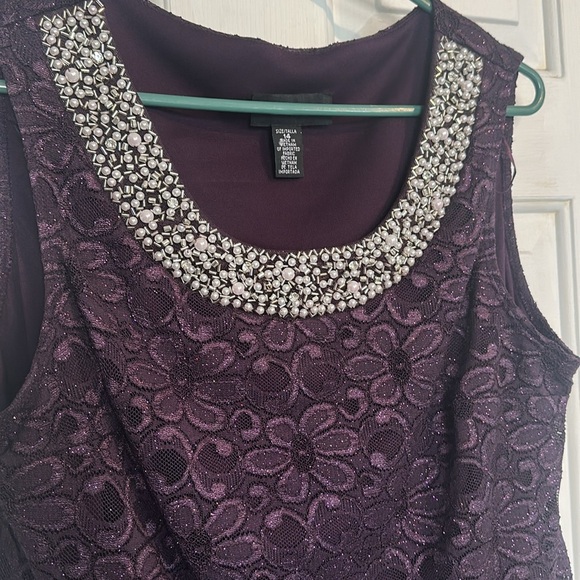 R&M Richard’s Purple Floral tank size 14 - Picture 2 of 3